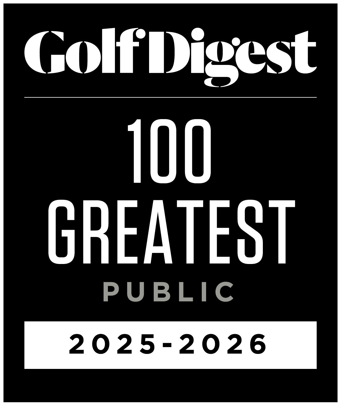 GolfDigest 100 Greatest Public 2025-2026